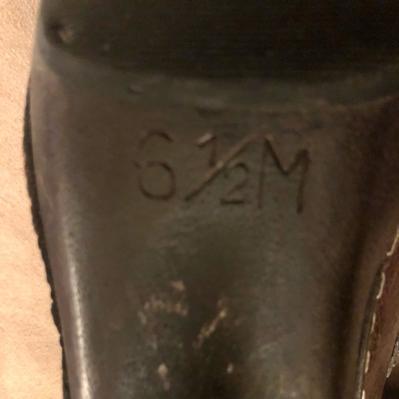 MK MICHAEL KORS Brown Pebble Leather Mules Clogs w/ Wooden Heel & Tassels Sz 6.5 - Picture 10 of 10